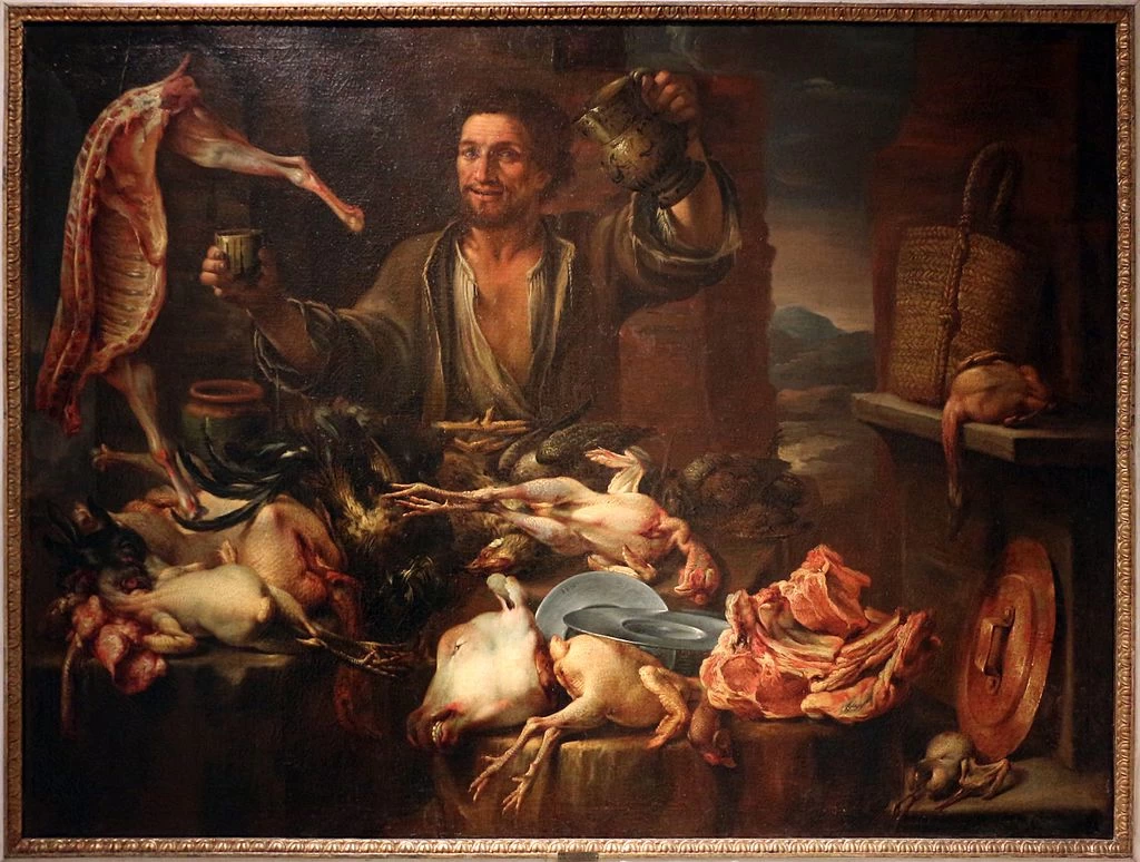 Carni macellate, pollame e bevitore